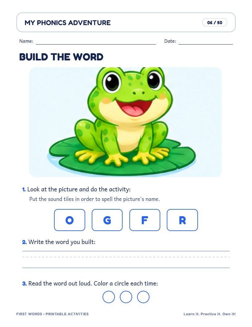 Ink-Saver page: the same activity with white backgrounds and outlined tiles